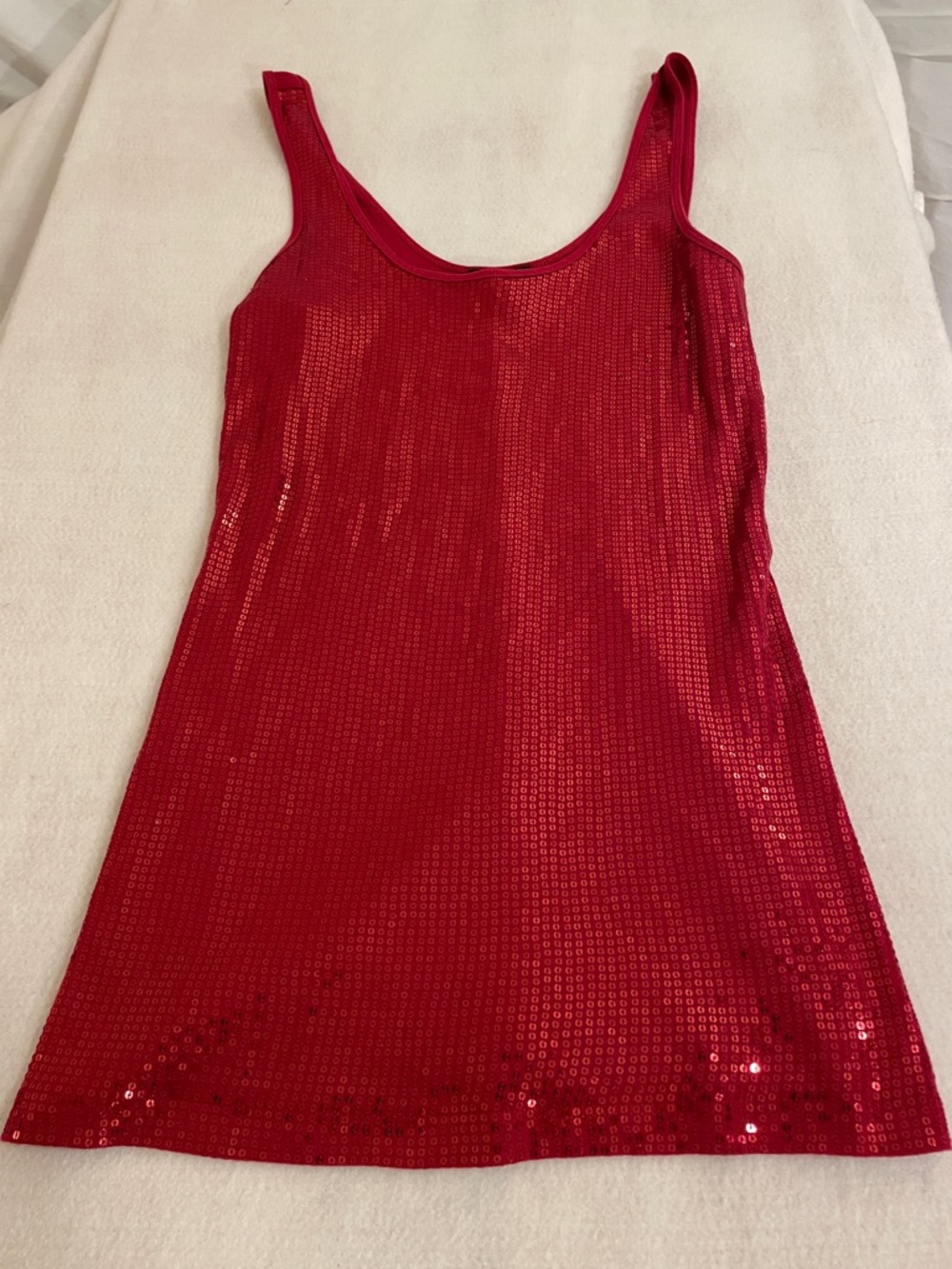 Express Red Sequin Tank Top